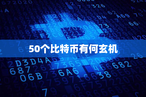 50个比特币有何玄机